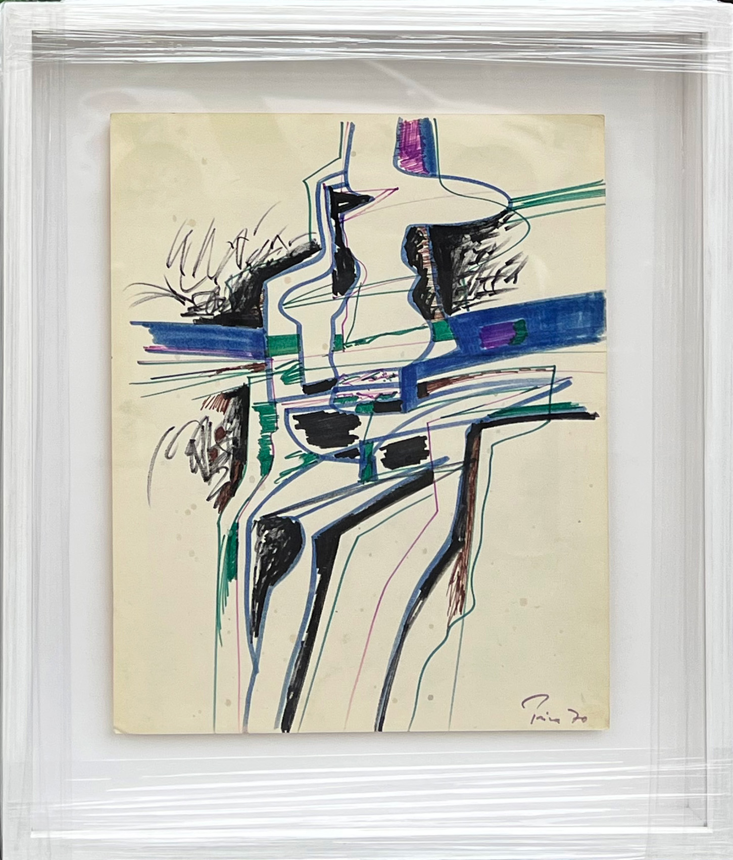 Zlatko Prica. Kompozicija. 1970. Flomaster.