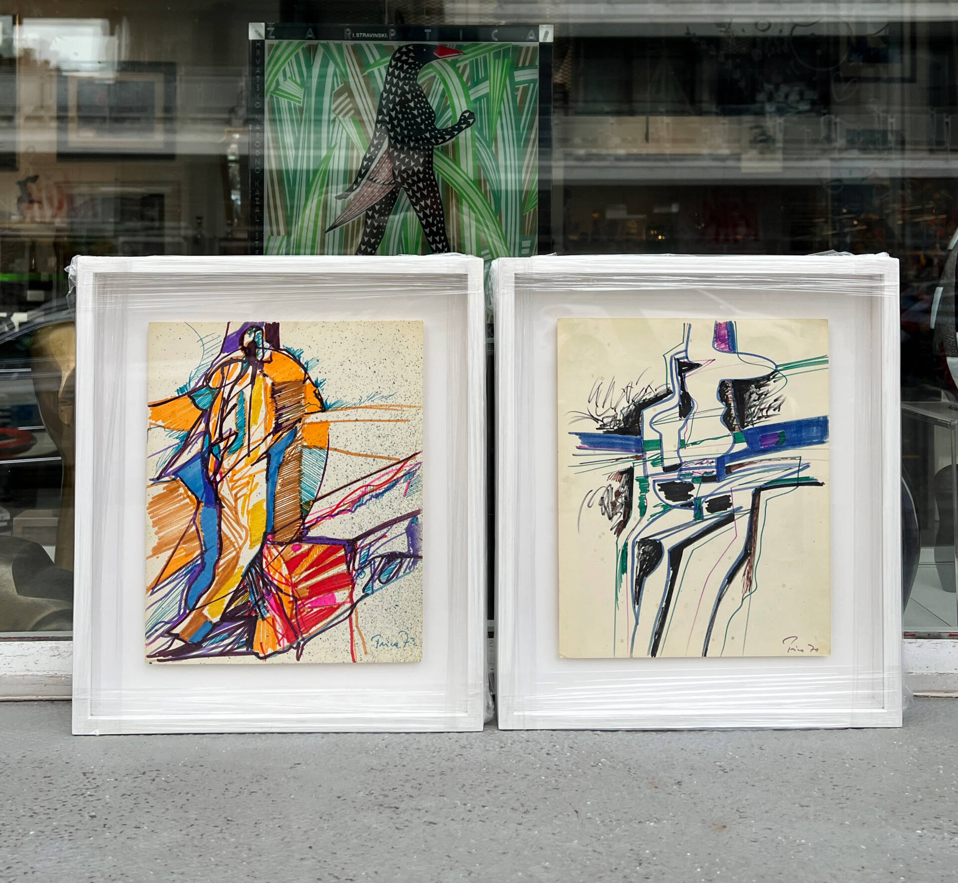 Zlatko Prica. Kompozicija. 1970. Flomaster. - Image 2