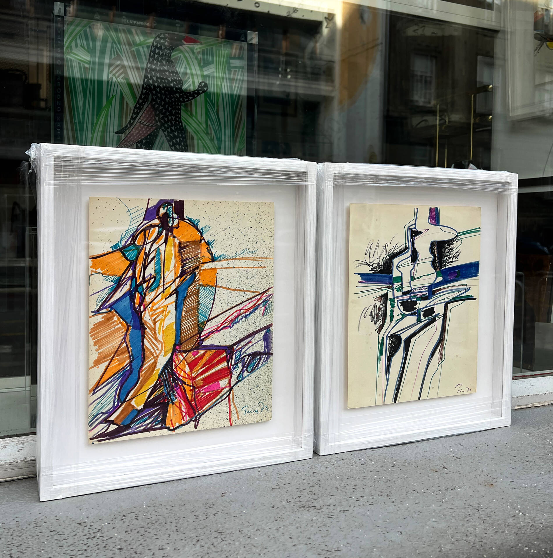 Zlatko Prica. Kompozicija. 1970. Flomaster. - Image 3