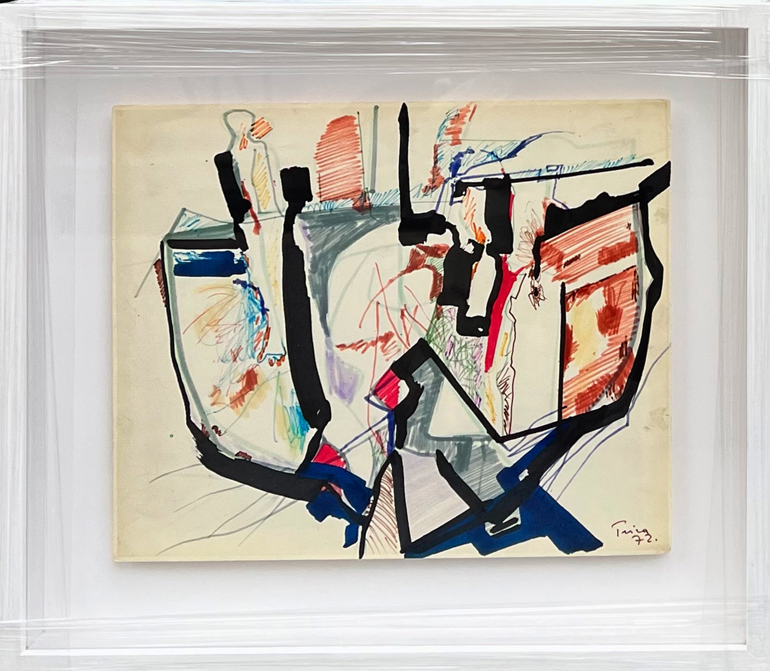 Zlatko Prica. Kompozicija. 1972. Flomaster.