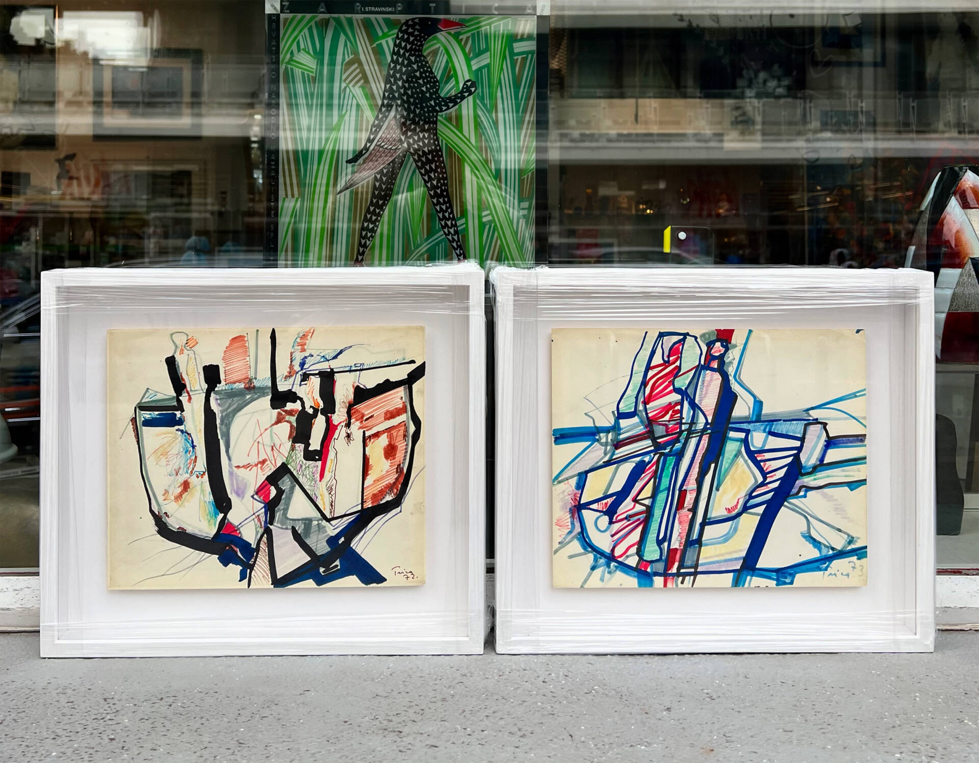 Zlatko Prica. Kompozicija. 1972. Flomaster. - Image 2