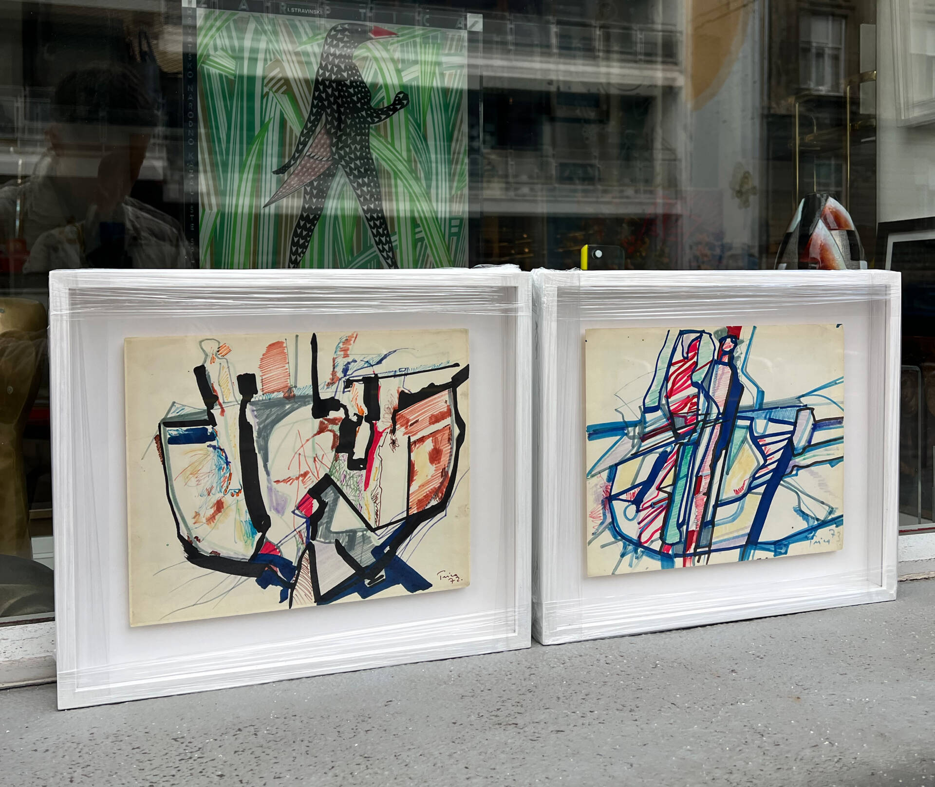 Zlatko Prica. Kompozicija. 1972. Flomaster. - Image 3