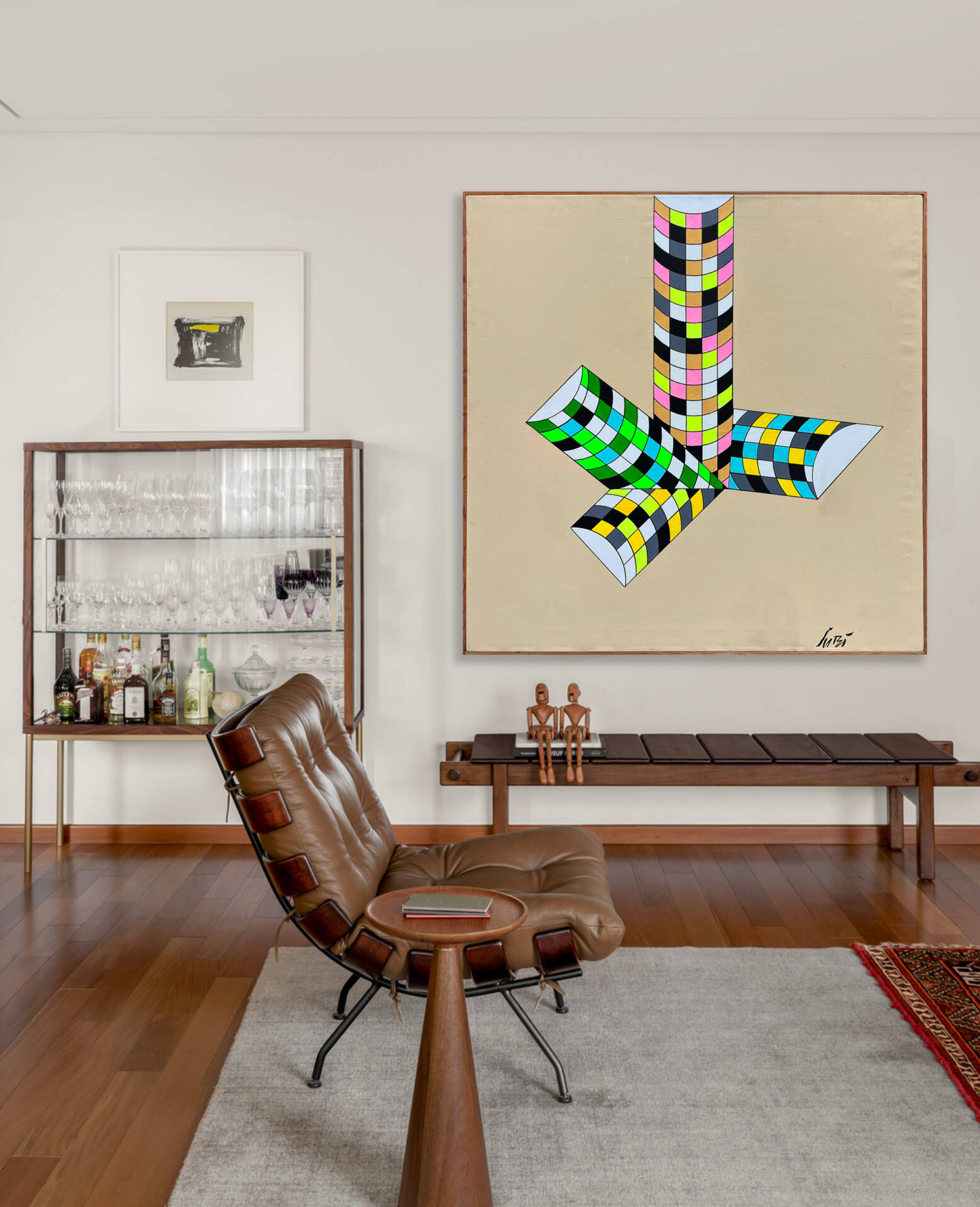 Miroslav Šutej. Akril na platnu. 130 x 130 cm. - Image 2